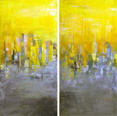 Original Abstract Expressionism Places Paintings by Niketa Fazal