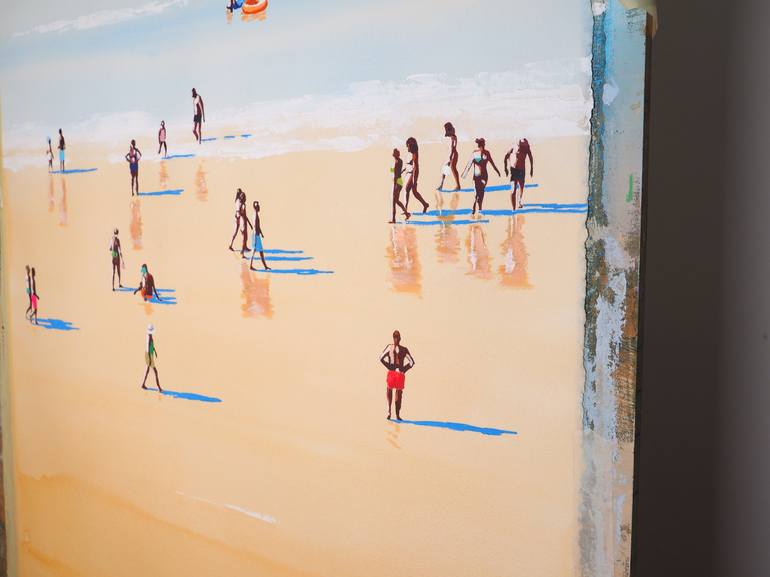 Original Modern Beach Painting by Carlos Martín