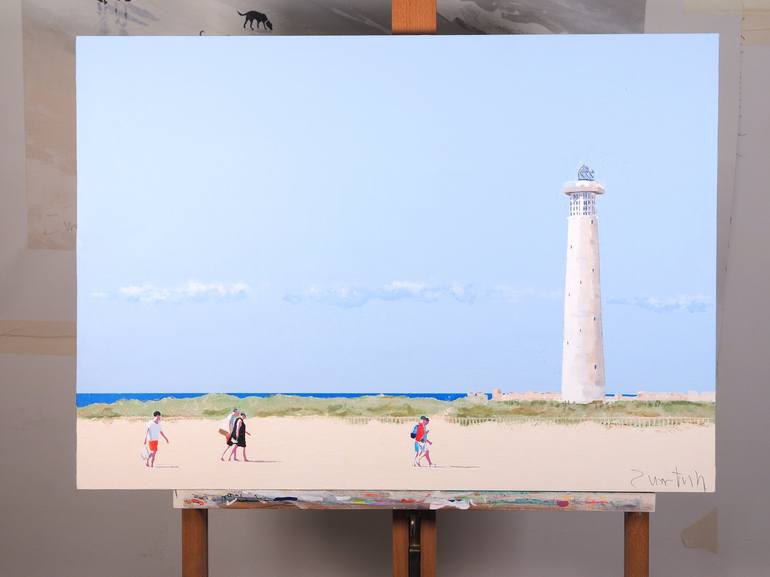 Original Beach Painting by Carlos Martín