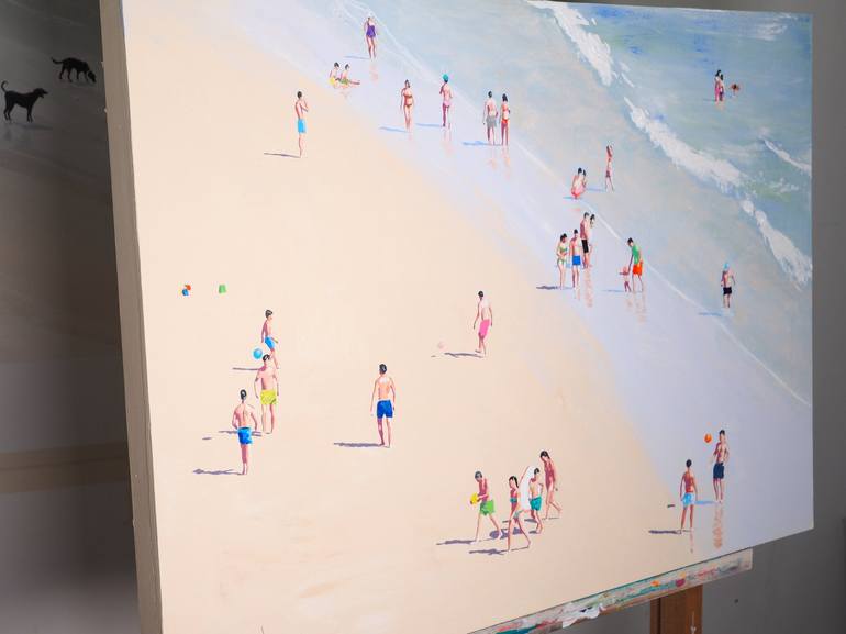 Original Contemporary Beach Painting by Carlos Martín