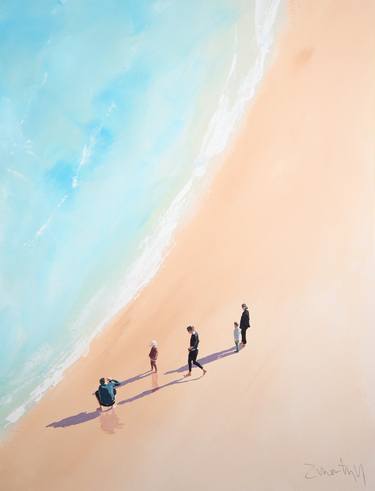 Original Figurative Beach Paintings by Carlos Martín