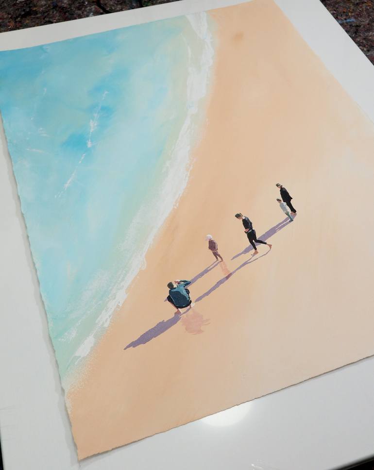 Original Contemporary Beach Painting by Carlos Martín