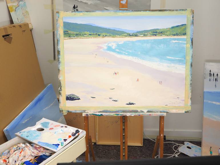 Original Contemporary Beach Painting by Carlos Martín