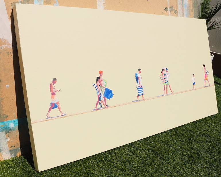 Original Figurative Beach Painting by Carlos Martín