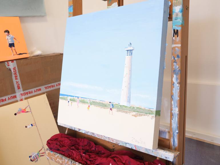 Original Beach Painting by Carlos Martín