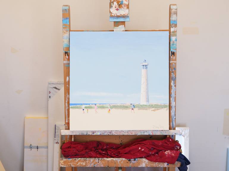 Original Figurative Beach Painting by Carlos Martín