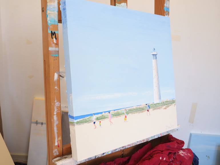 Original Figurative Beach Painting by Carlos Martín