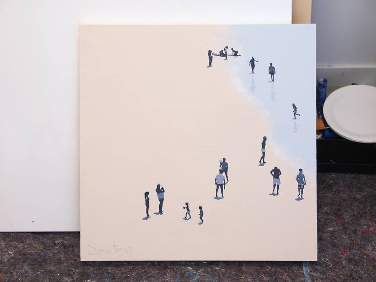 Original Figurative Beach Painting by Carlos Martín