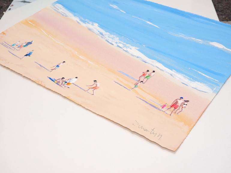 Original Contemporary Beach Painting by Carlos Martín