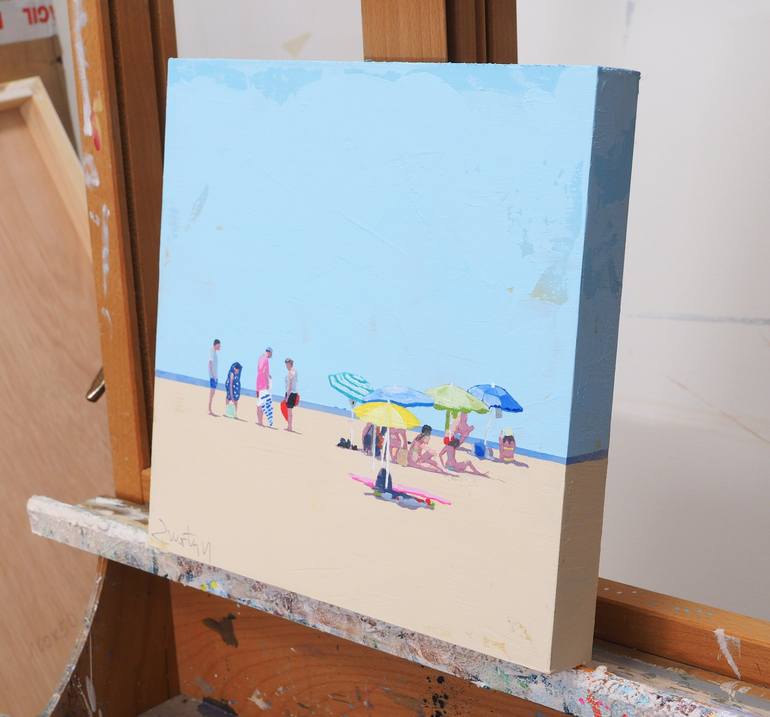 Original Figurative Beach Painting by Carlos Martín