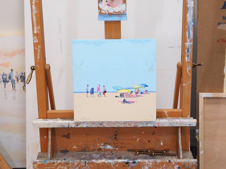 Original Figurative Beach Painting by Carlos Martín