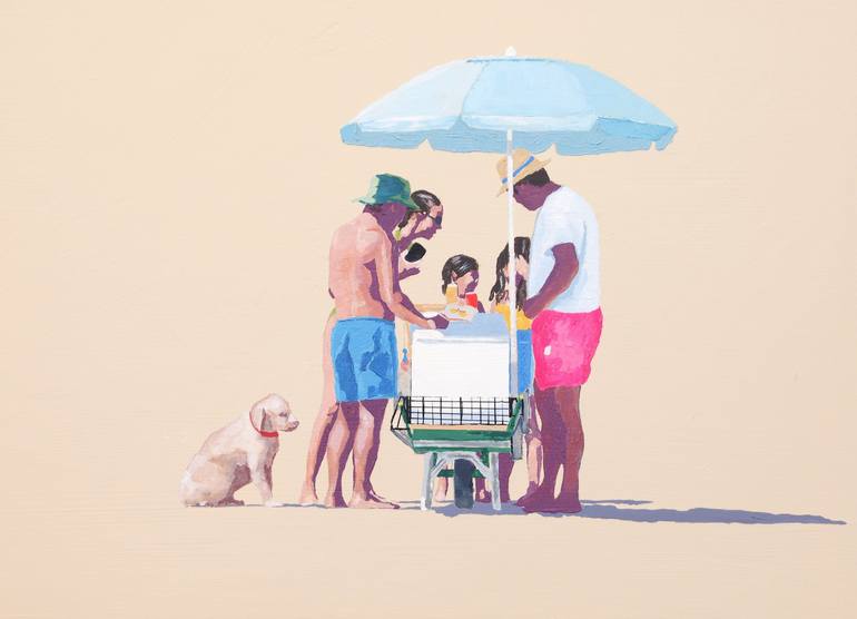 Original Beach Painting by Carlos Martín