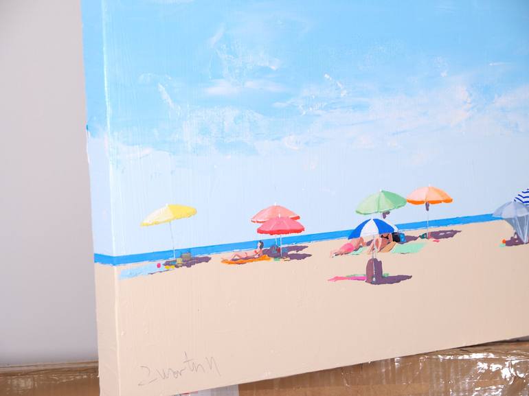 Original Beach Painting by Carlos Martín