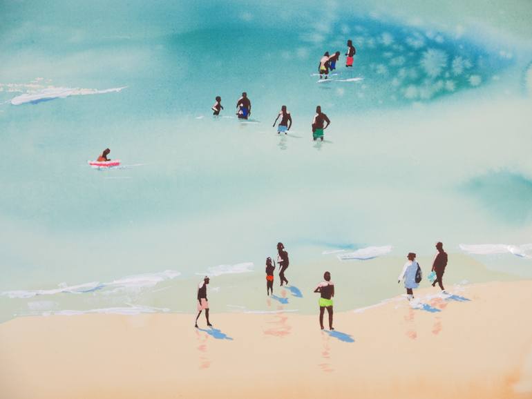Original Contemporary Beach Painting by Carlos Martín