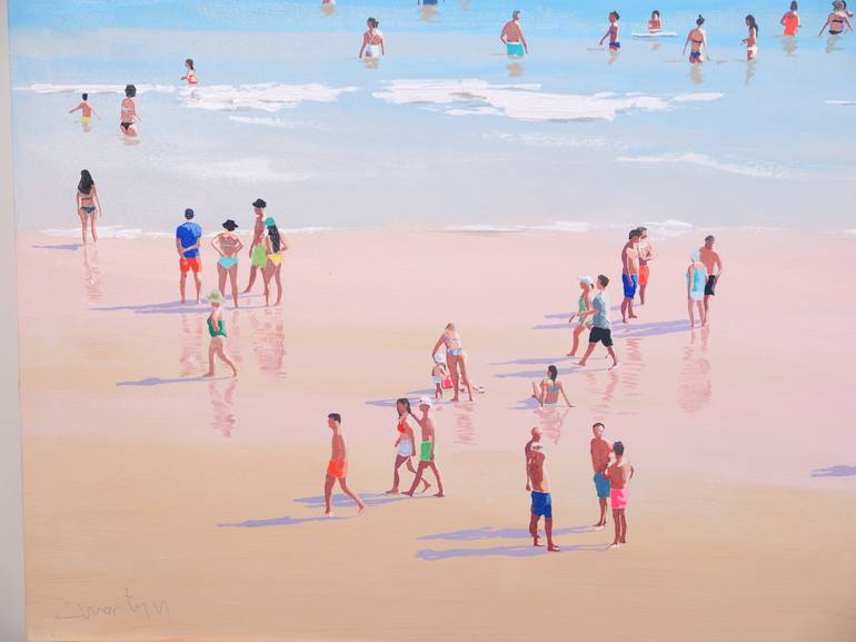 Original Contemporary Beach Painting by Carlos Martín