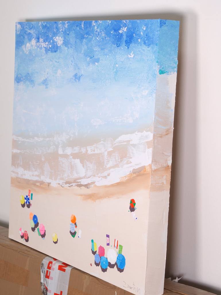 Original Beach Painting by Carlos Martín