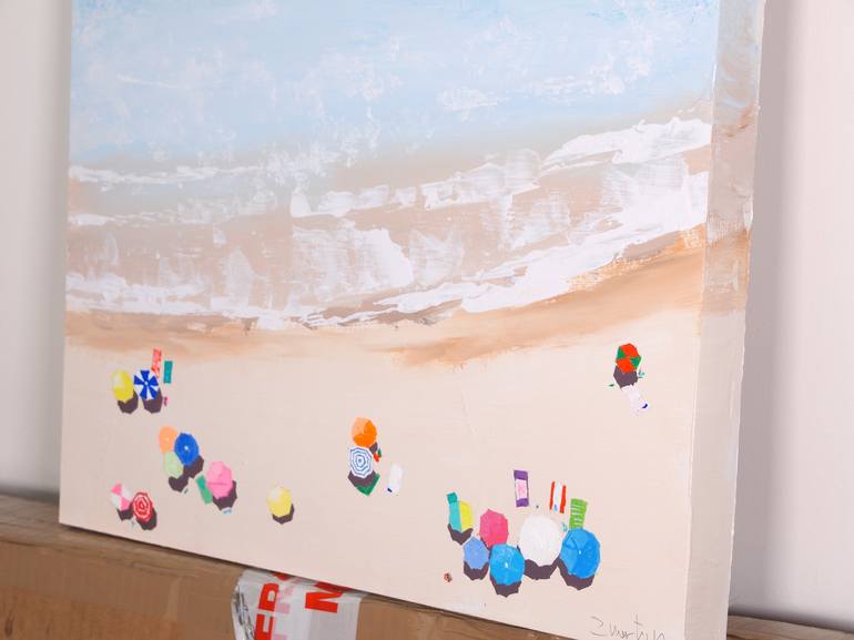 Original Beach Painting by Carlos Martín