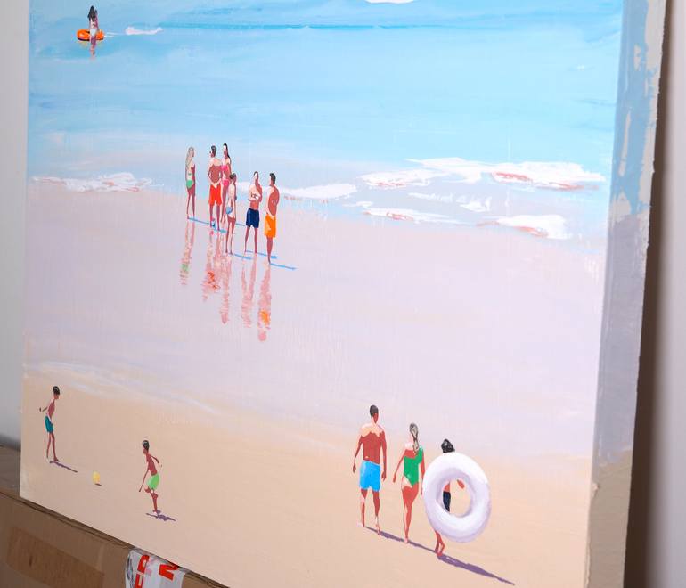 Original Modern Beach Painting by Carlos Martín