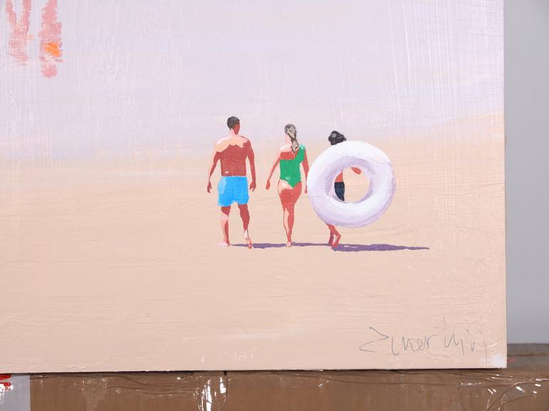 Original Beach Painting by Carlos Martín