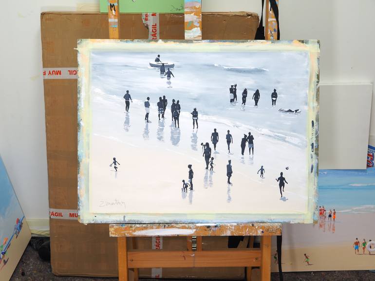 Original Contemporary Beach Painting by Carlos Martín