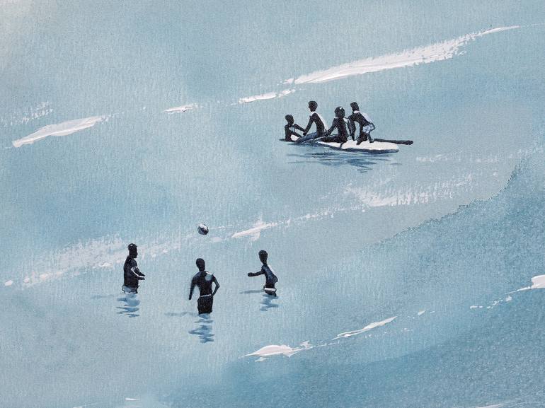 Original Beach Painting by Carlos Martín