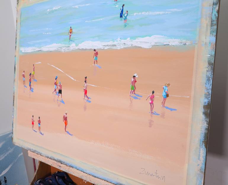 Original Beach Painting by Carlos Martín