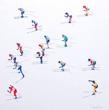 Original Figurative Sports Paintings by Carlos Martín