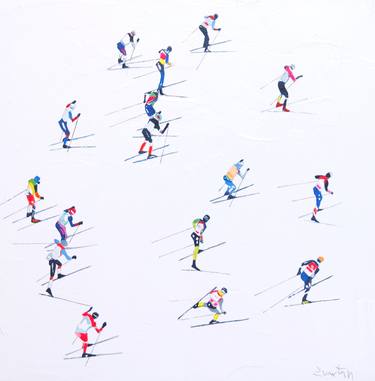 Original Figurative Sports Paintings by Carlos Martín