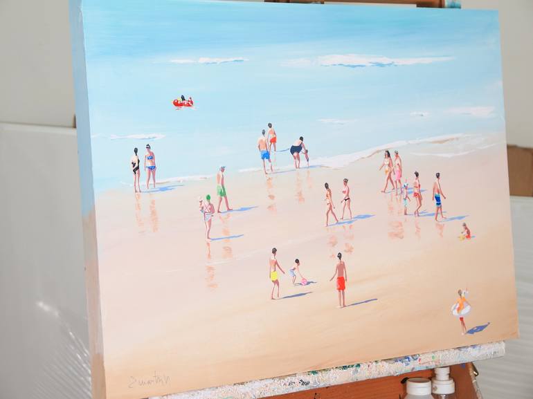 Original Beach Painting by Carlos Martín