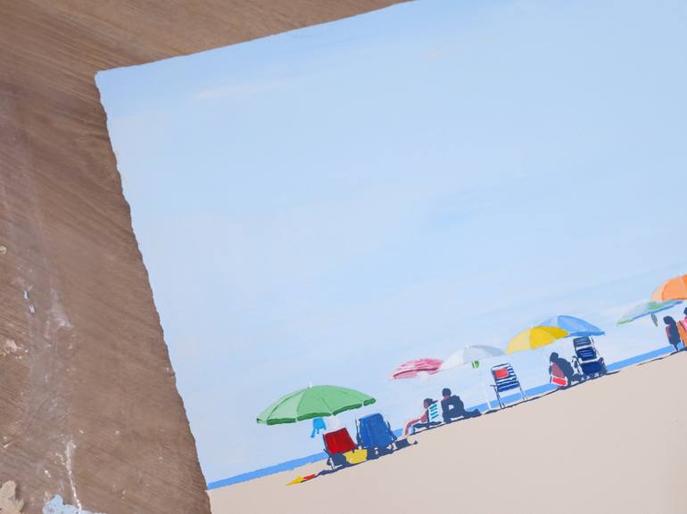 Original Conceptual Beach Painting by Carlos Martín