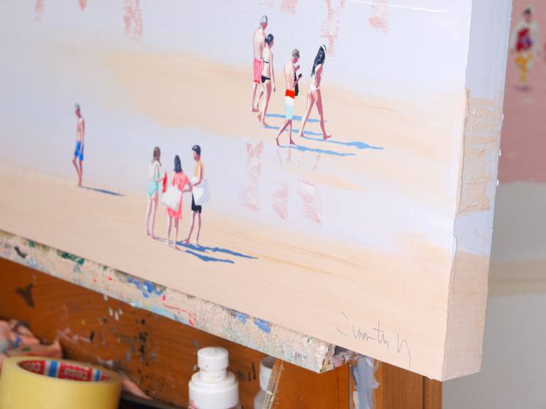 Original Figurative Beach Painting by Carlos Martín