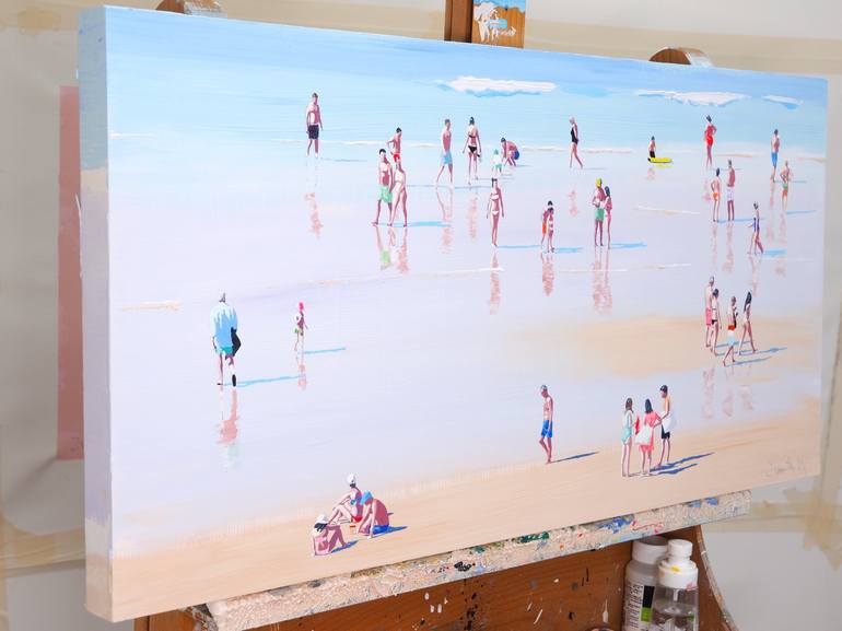 Original Figurative Beach Painting by Carlos Martín