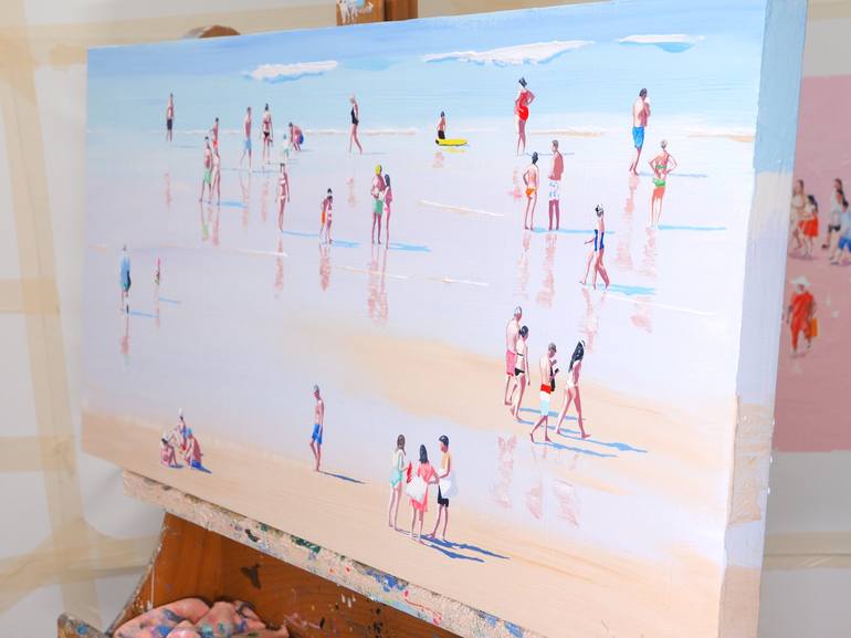 Original Figurative Beach Painting by Carlos Martín