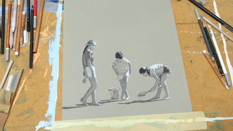 Original Figurative Kids Drawing by Carlos Martín