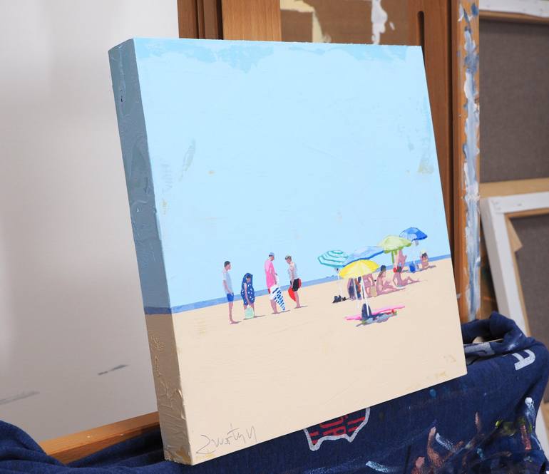 Original Figurative Beach Painting by Carlos Martín