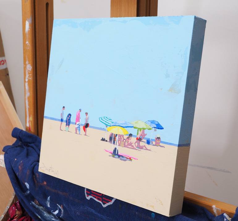 Original Figurative Beach Painting by Carlos Martín