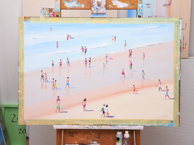 Original Beach Painting by Carlos Martín