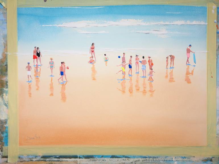 Original Beach Painting by Carlos Martín