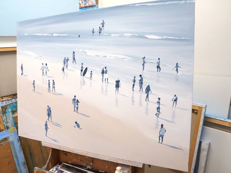 Original Contemporary Beach Painting by Carlos Martín