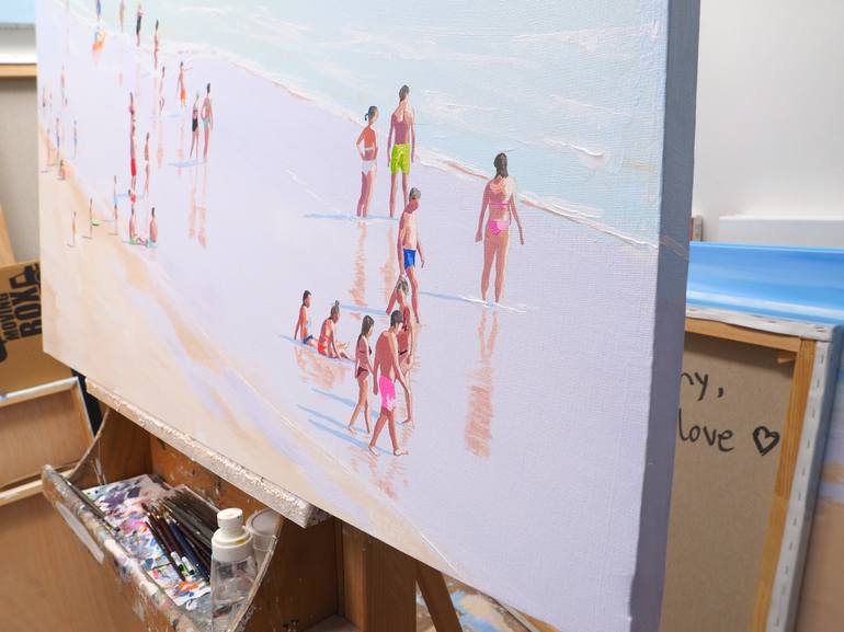 Original Beach Painting by Carlos Martín