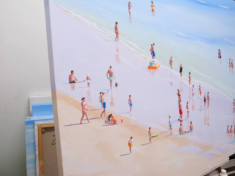 Original Beach Painting by Carlos Martín