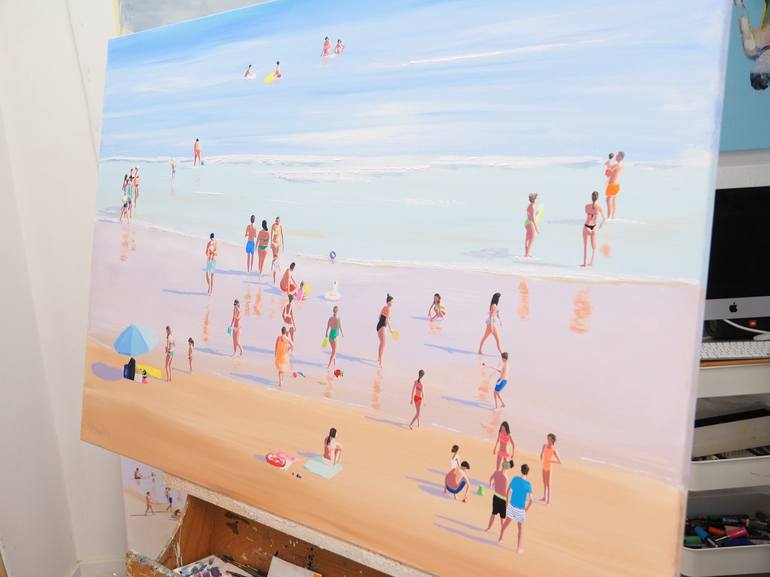 Original Contemporary Beach Painting by Carlos Martín