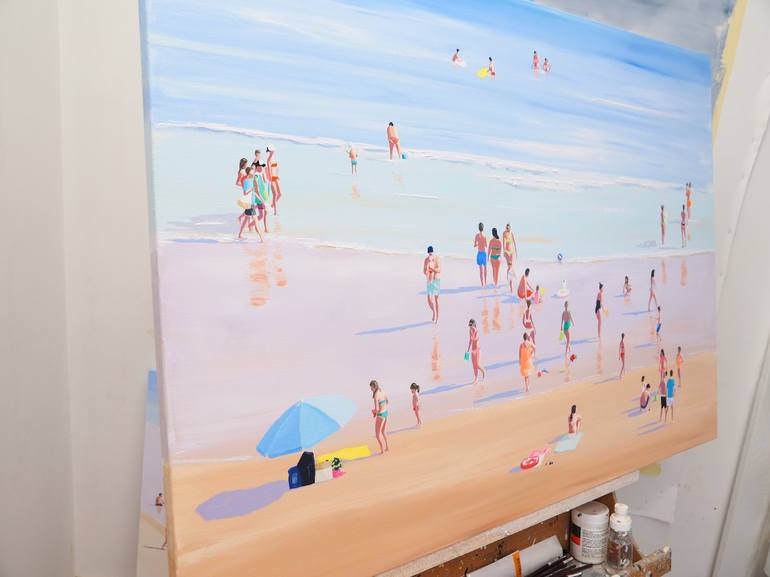 Original Contemporary Beach Painting by Carlos Martín