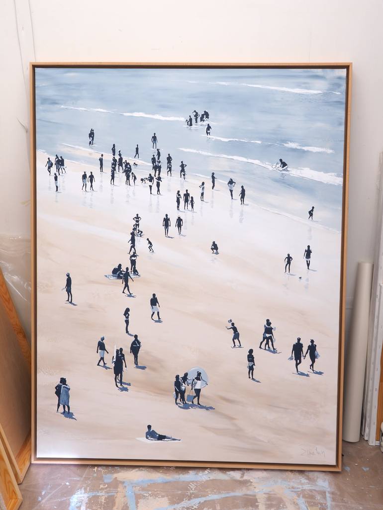 Original Conceptual Beach Painting by Carlos Martín
