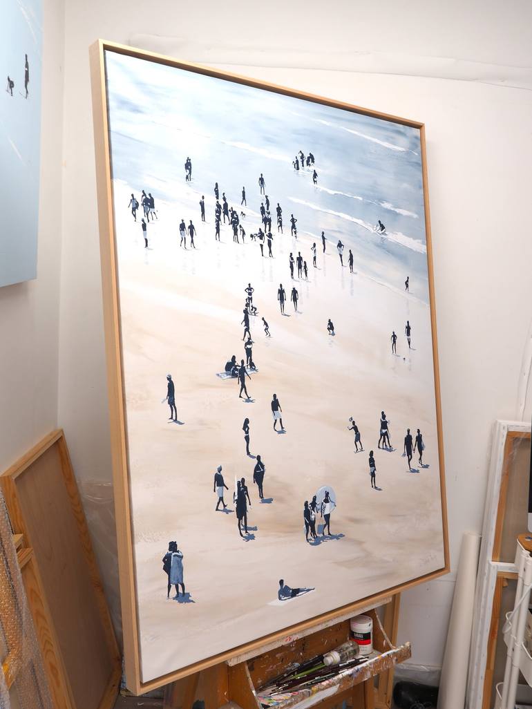 Original Conceptual Beach Painting by Carlos Martín