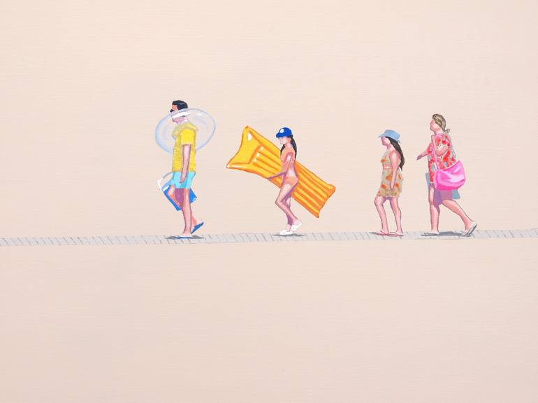 Original Contemporary Beach Painting by Carlos Martín