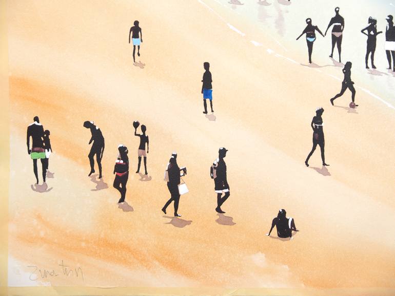 Original Contemporary Beach Painting by Carlos Martín