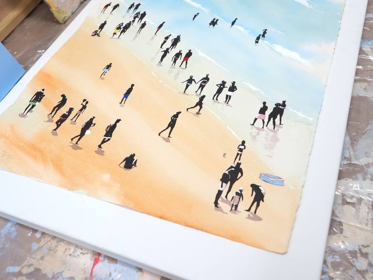 Original Contemporary Beach Painting by Carlos Martín