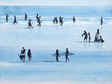 Original Contemporary Beach Paintings by Carlos Martín