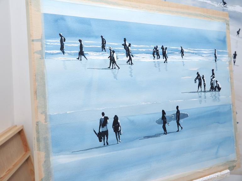 Original Contemporary Beach Painting by Carlos Martín